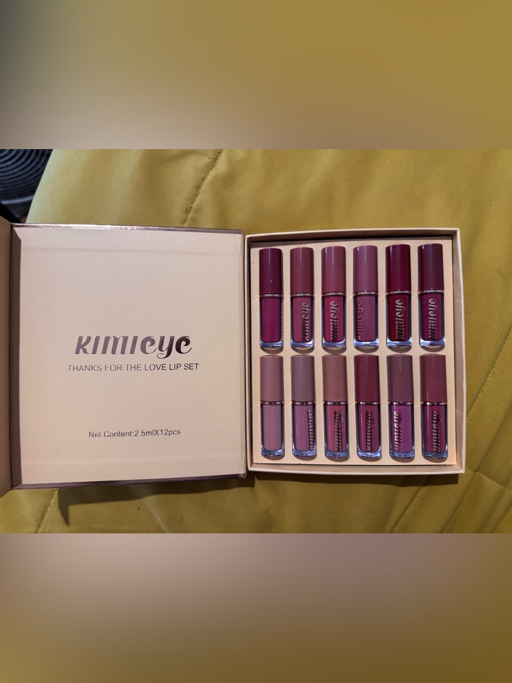 12-Piece Lipstick Set — Assorted Pink & Plum Shades